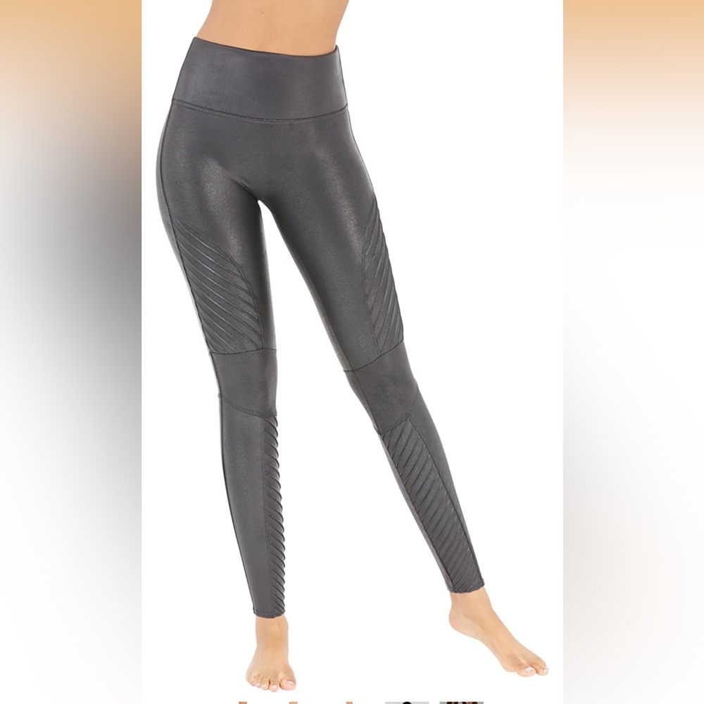 SPANX Faux Leather Moto Leggings